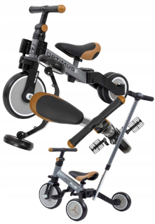 Milly Mally Grey optimus 4v1 20" balančný bicykel Silver, Grey
